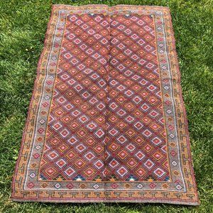 Vintage Hand-Embroidered Rug
